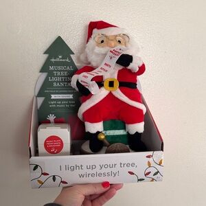 Hallmark Santa with Musical Tree-Lighting Feature - Red and White